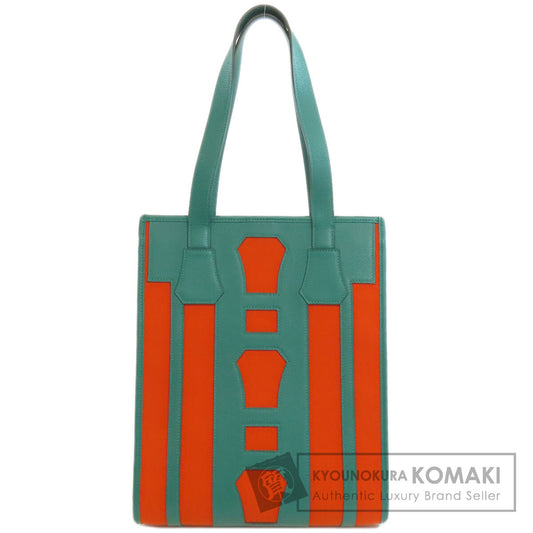 HERMES Petite Ash Belle Tote Bag Canvas CalfLadies [Used]