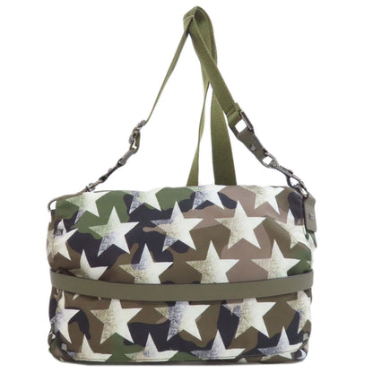 VALENTINO Camouflage pattern Star motif Shoulder Bag Nylon Ladies [Used]