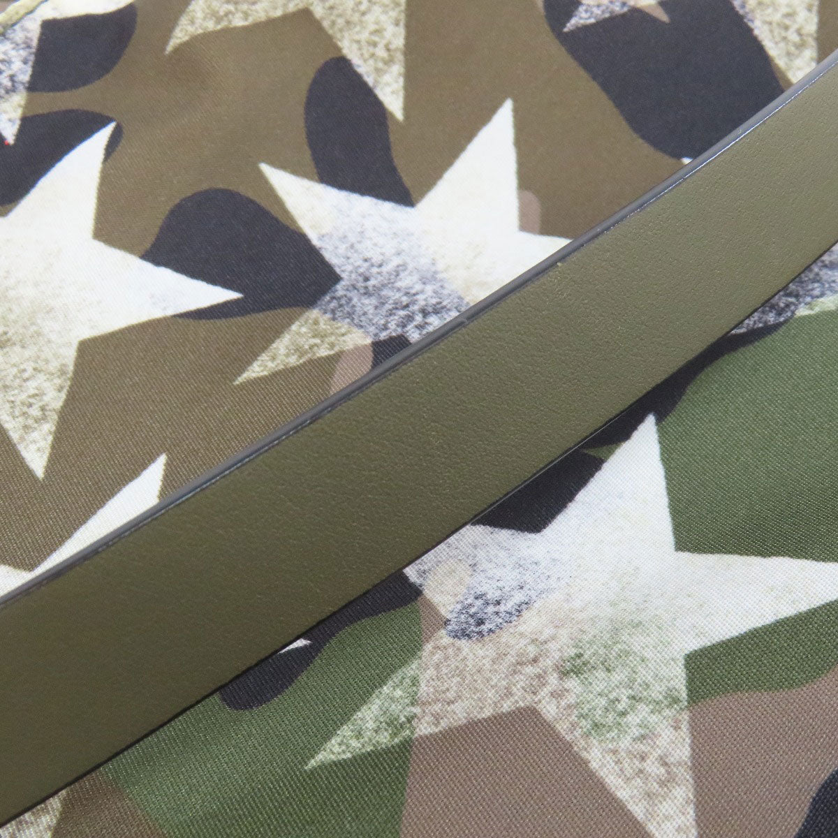 VALENTINO Camouflage pattern Star motif Shoulder Bag Nylon Ladies [Used]