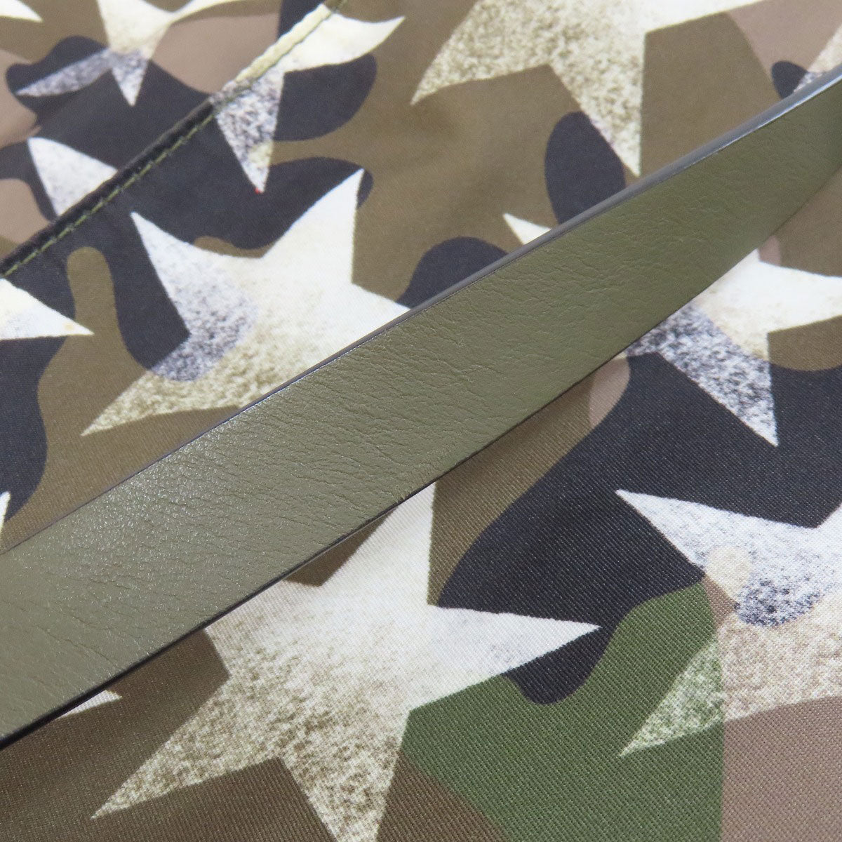 VALENTINO Camouflage pattern Star motif Shoulder Bag Nylon Ladies [Used]