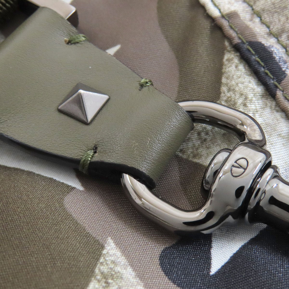 VALENTINO Camouflage pattern Star motif Shoulder Bag Nylon Ladies [Used]