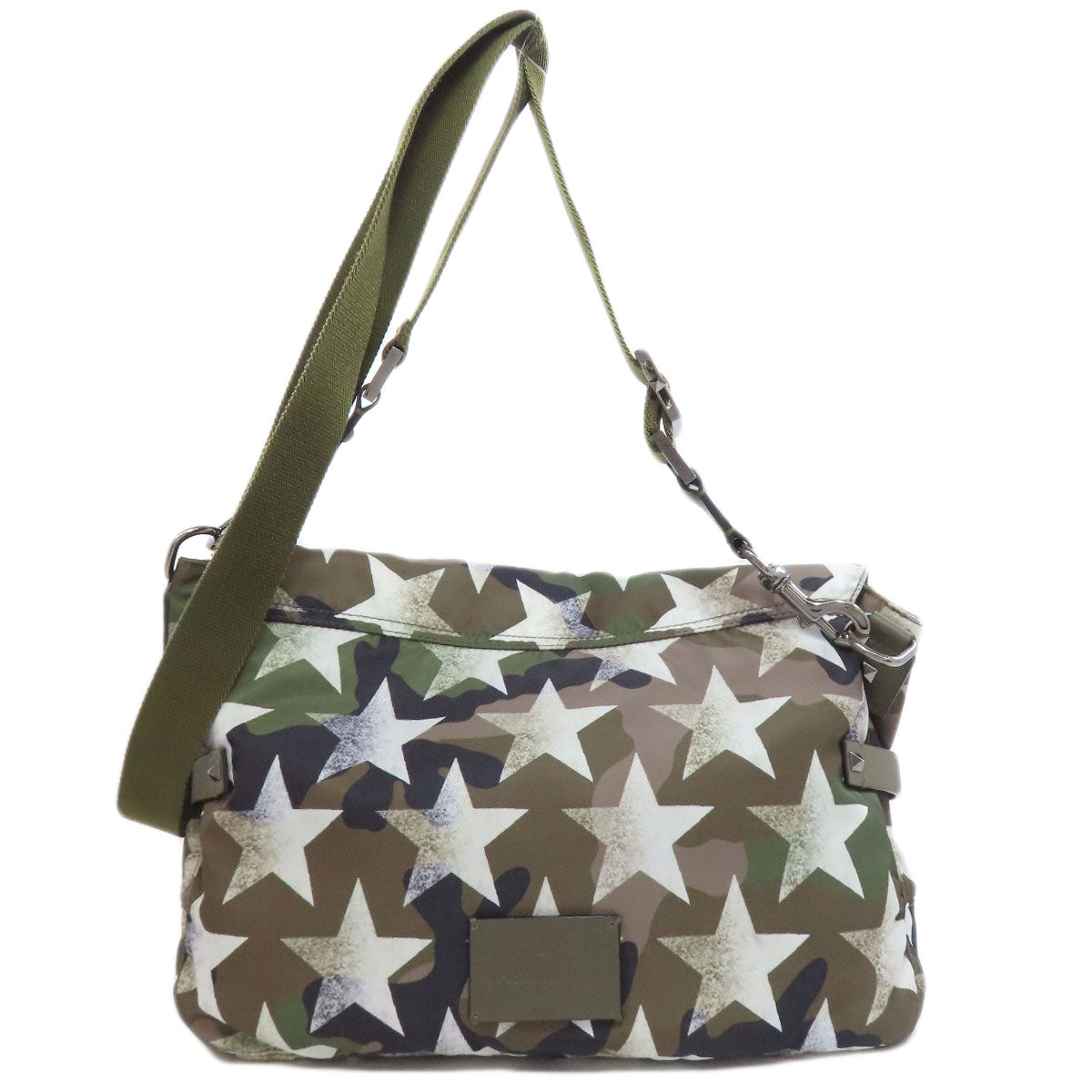 VALENTINO Camouflage pattern Star motif Shoulder Bag Nylon Ladies [Used]