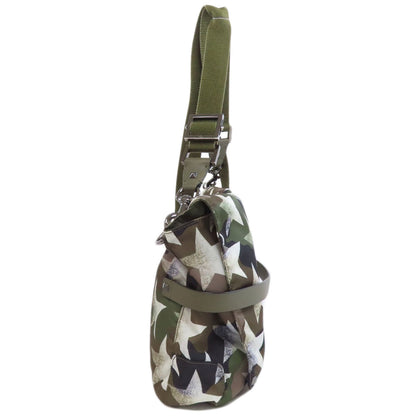 VALENTINO Camouflage pattern Star motif Shoulder Bag Nylon Ladies [Used]
