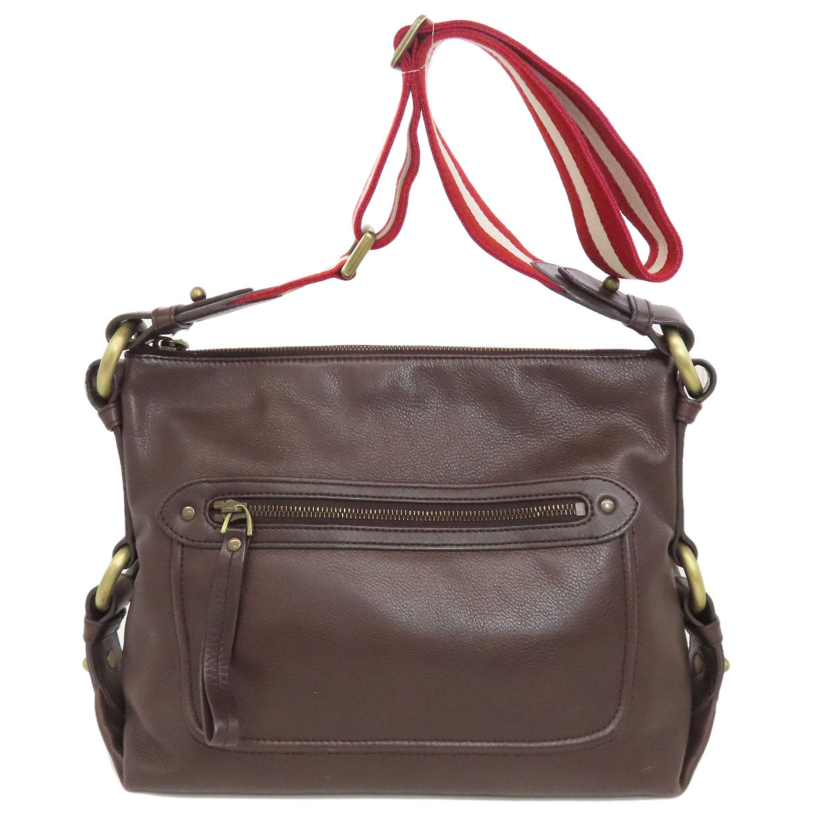 BALLY Simple design Shoulder Bag Leather Ladies [Used]