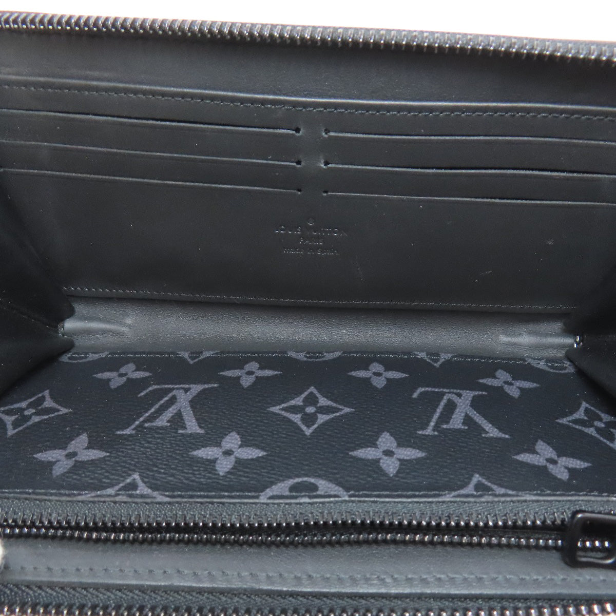 LOUIS VUITTON M80558 Zippy wallet Long wallet (with coin pocket) Monogram Eclipse mens [Used]