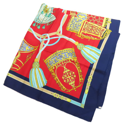 HERMES Carre90 LES MUSEROLLES Noseband Scarf Cashmere Ladies [Used]