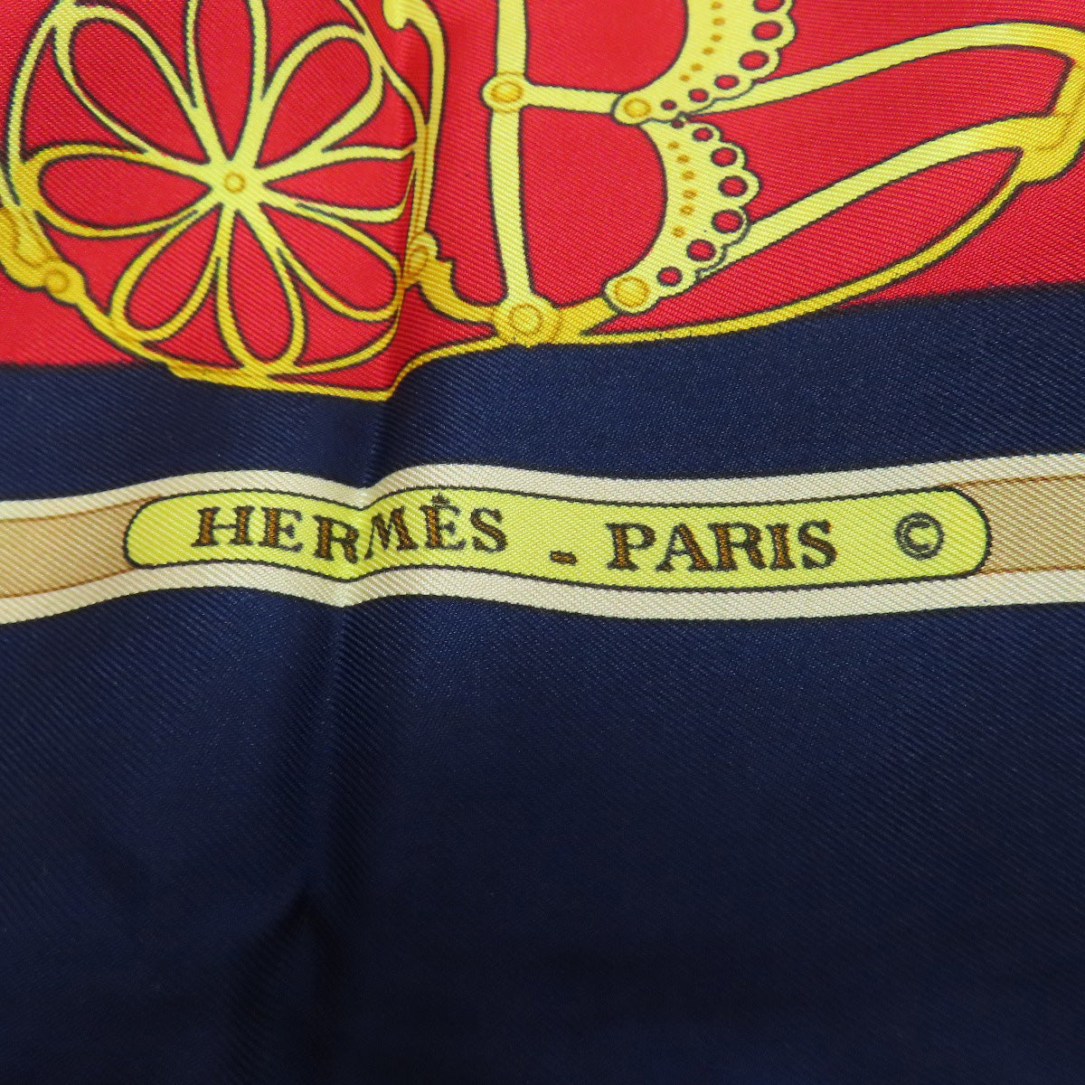 HERMES Carre90 LES MUSEROLLES Noseband Scarf Cashmere Ladies [Used]