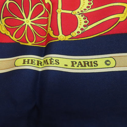 HERMES Carre90 LES MUSEROLLES Noseband Scarf Cashmere Ladies [Used]