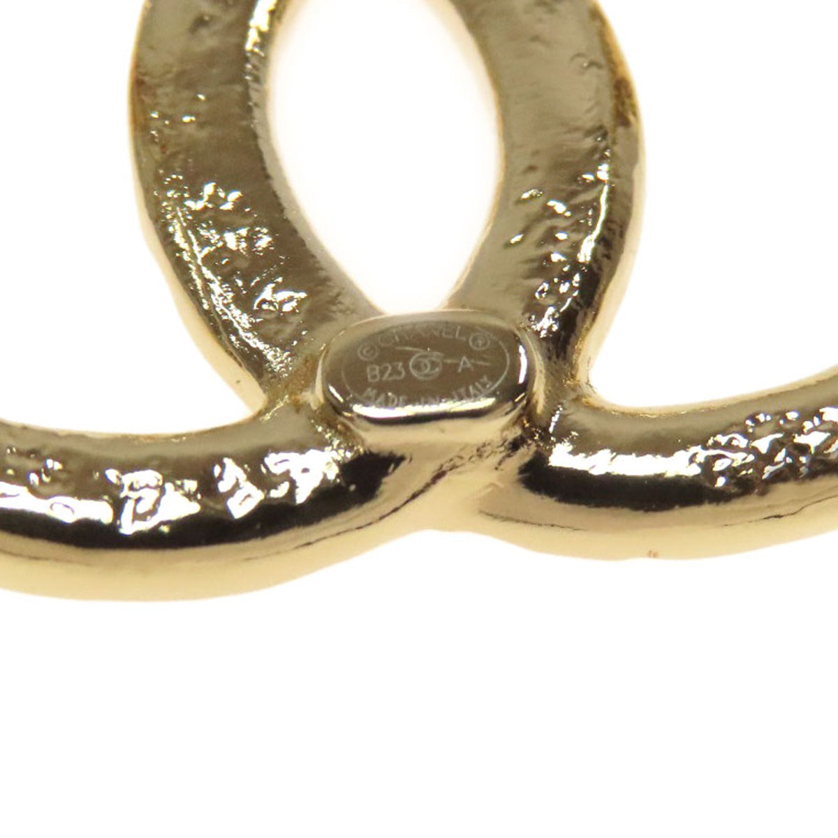 CHANEL Tweed pattern COCO Mark Brooch Metal Ladies [Used]