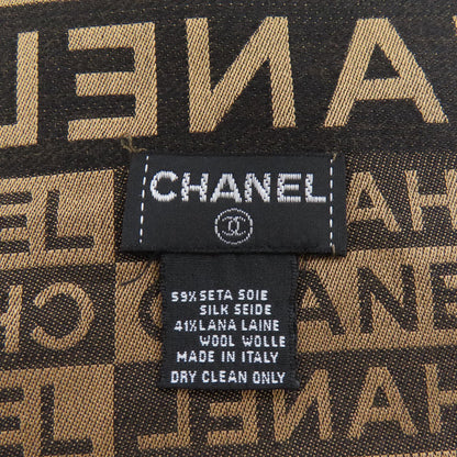 CHANEL Logo overall pattern Scarf Silk woolLadies [Used]