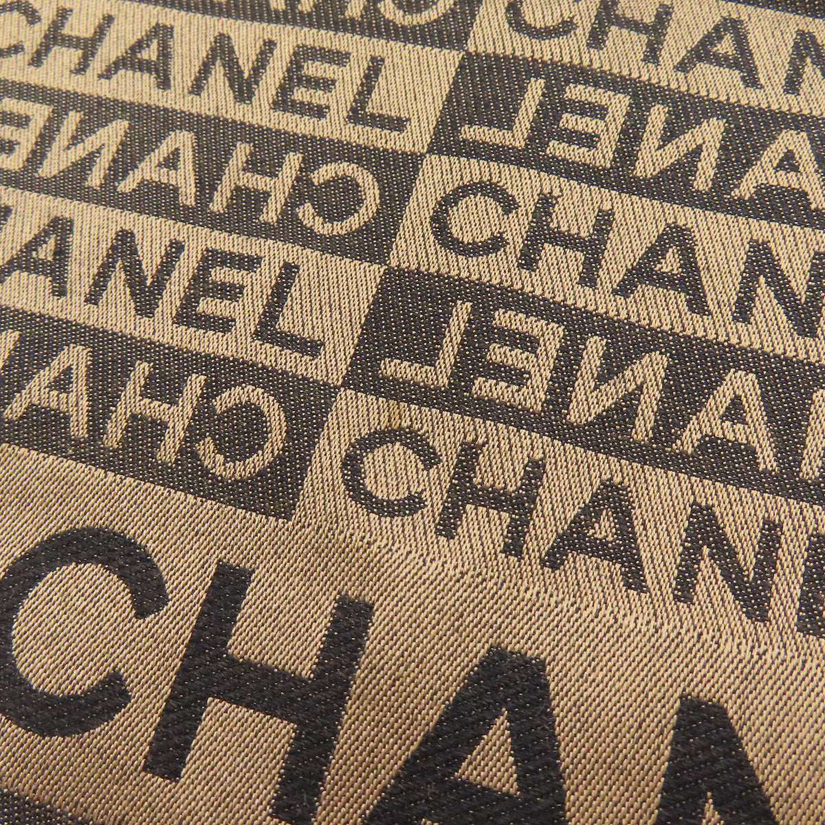 CHANEL Logo overall pattern Scarf Silk woolLadies [Used]