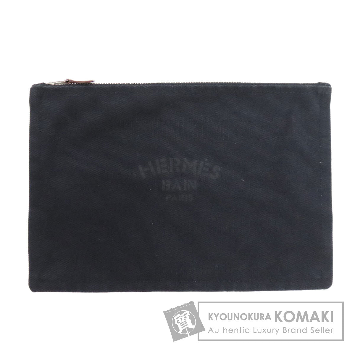HERMES logo Accessory pouch Cotton Ladies [Used]