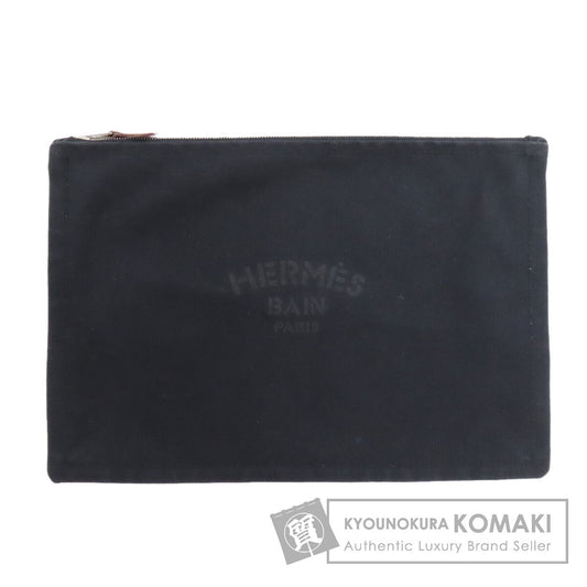 HERMES logo Accessory pouch Cotton Ladies [Used]
