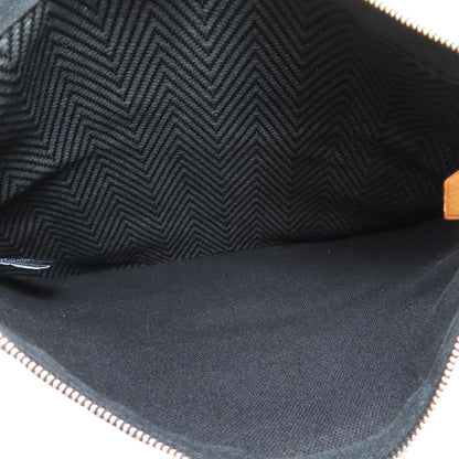 HERMES logo Accessory pouch Cotton Ladies [Used]