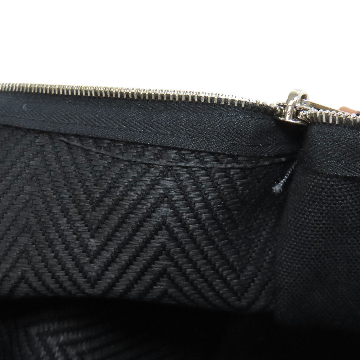 HERMES logo Accessory pouch Cotton Ladies [Used]