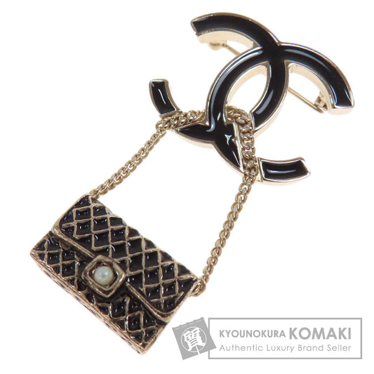 CHANEL COCO Mark Matelasse bag charm Brooch Gold Plated Ladies [Used]