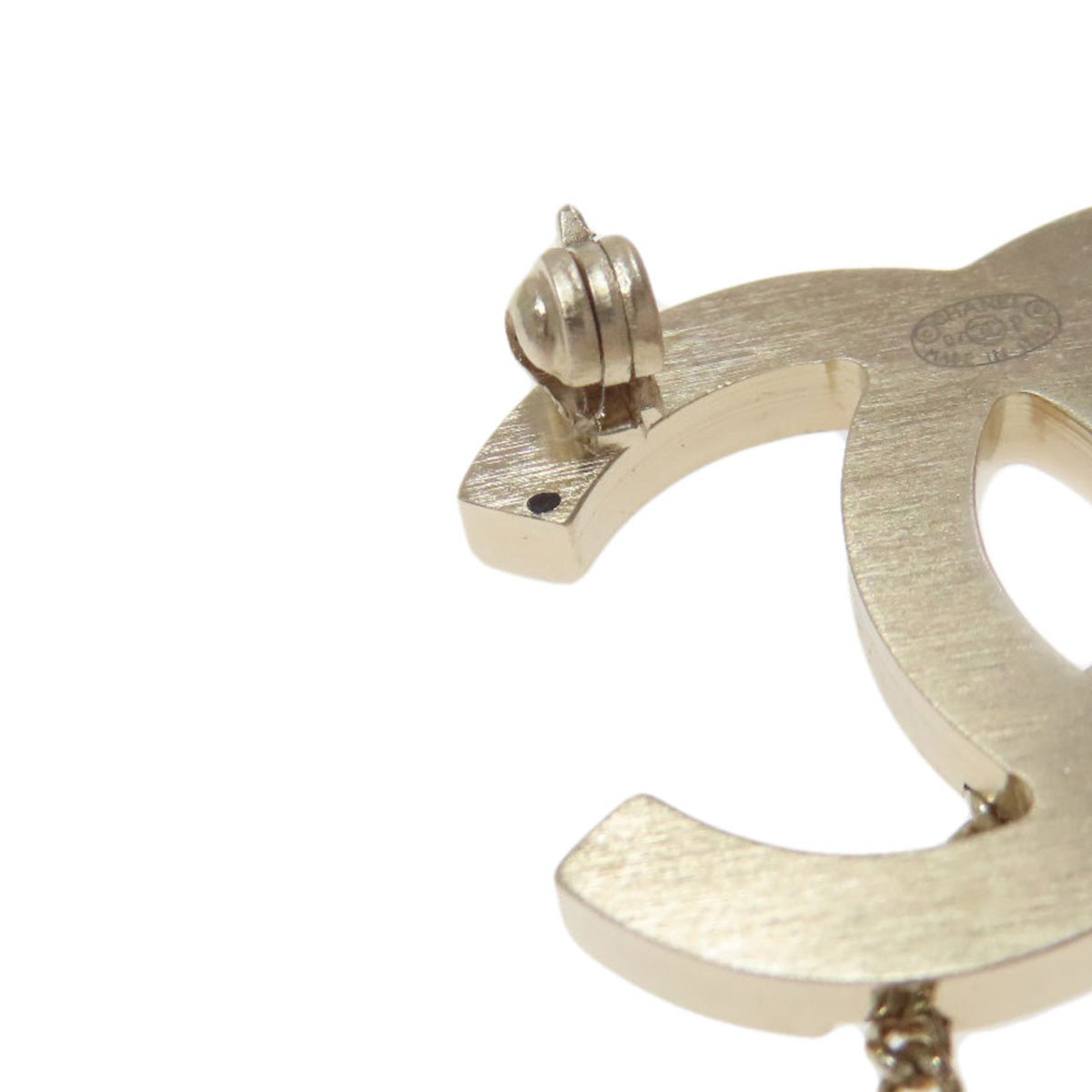 CHANEL COCO Mark Matelasse bag charm Brooch Gold Plated Ladies [Used]