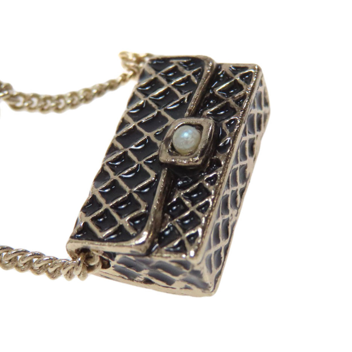 CHANEL COCO Mark Matelasse bag charm Brooch Gold Plated Ladies [Used]