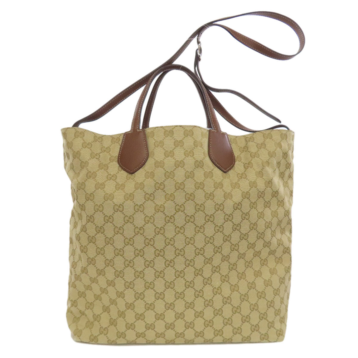 GUCCI 370823 GG pattern reversible 2WAY Tote Bag Canvas Ladies [Used]