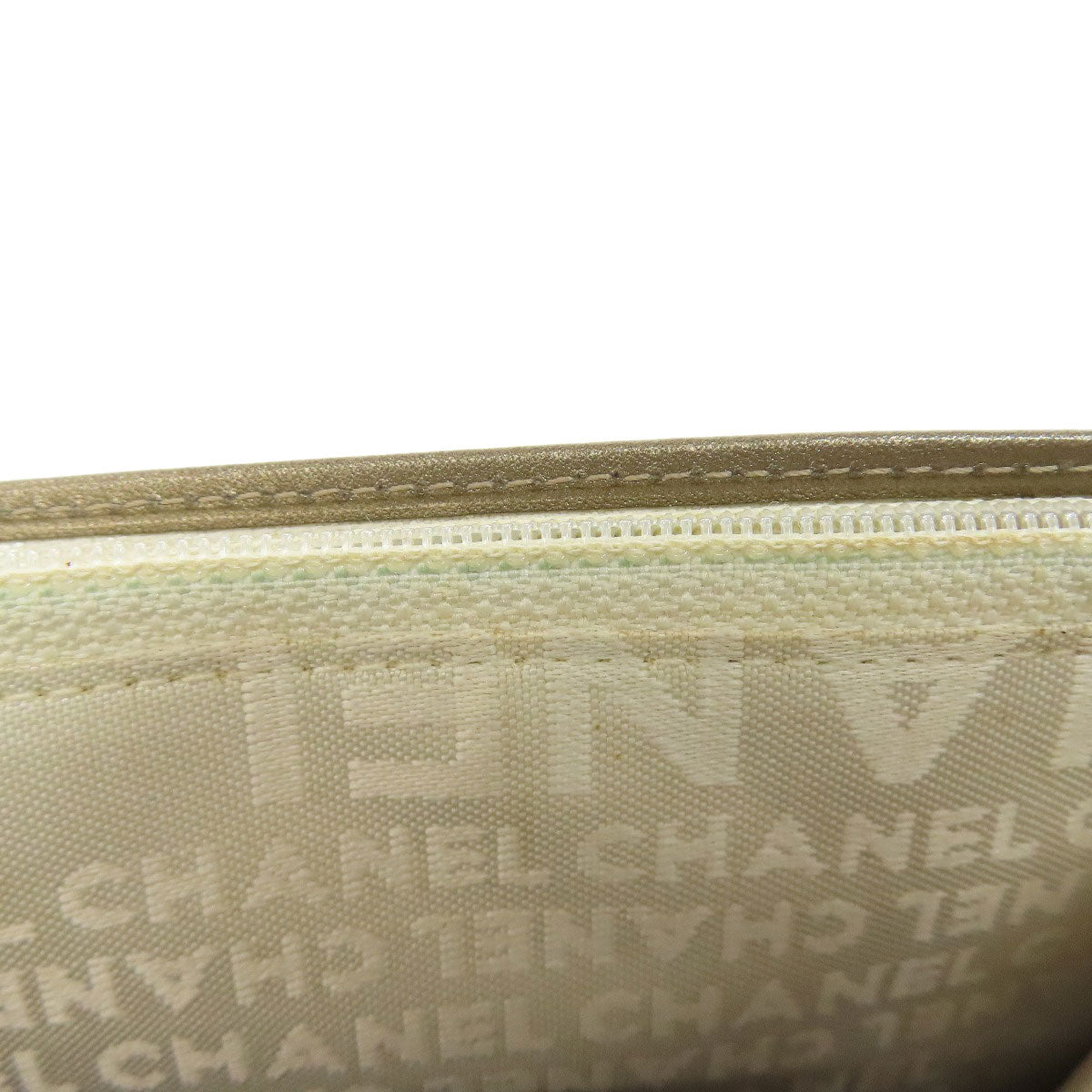 CHANEL CAMBON LINE SilverHardware Bifold Wallet with Coin Pocket Calf Ladies [Used]