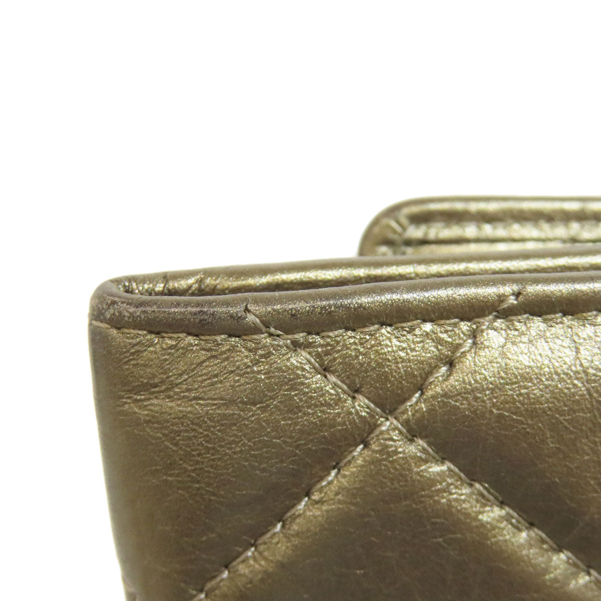 CHANEL CAMBON LINE SilverHardware Bifold Wallet with Coin Pocket Calf Ladies [Used]