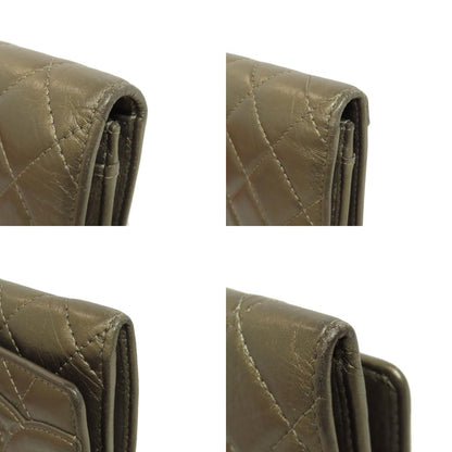 CHANEL CAMBON LINE SilverHardware Bifold Wallet with Coin Pocket Calf Ladies [Used]