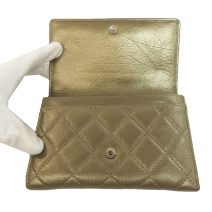 CHANEL CAMBON LINE SilverHardware Bifold Wallet with Coin Pocket Calf Ladies [Used]