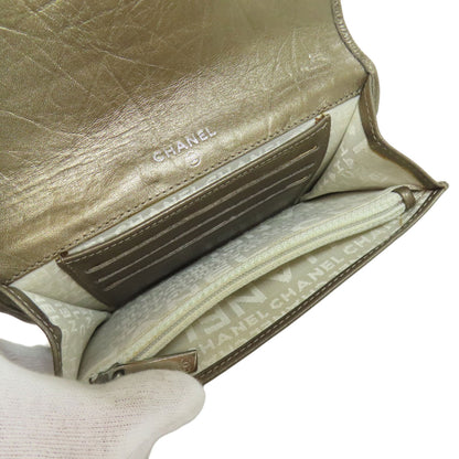 CHANEL CAMBON LINE SilverHardware Bifold Wallet with Coin Pocket Calf Ladies [Used]