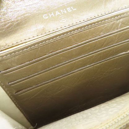 CHANEL CAMBON LINE SilverHardware Bifold Wallet with Coin Pocket Calf Ladies [Used]