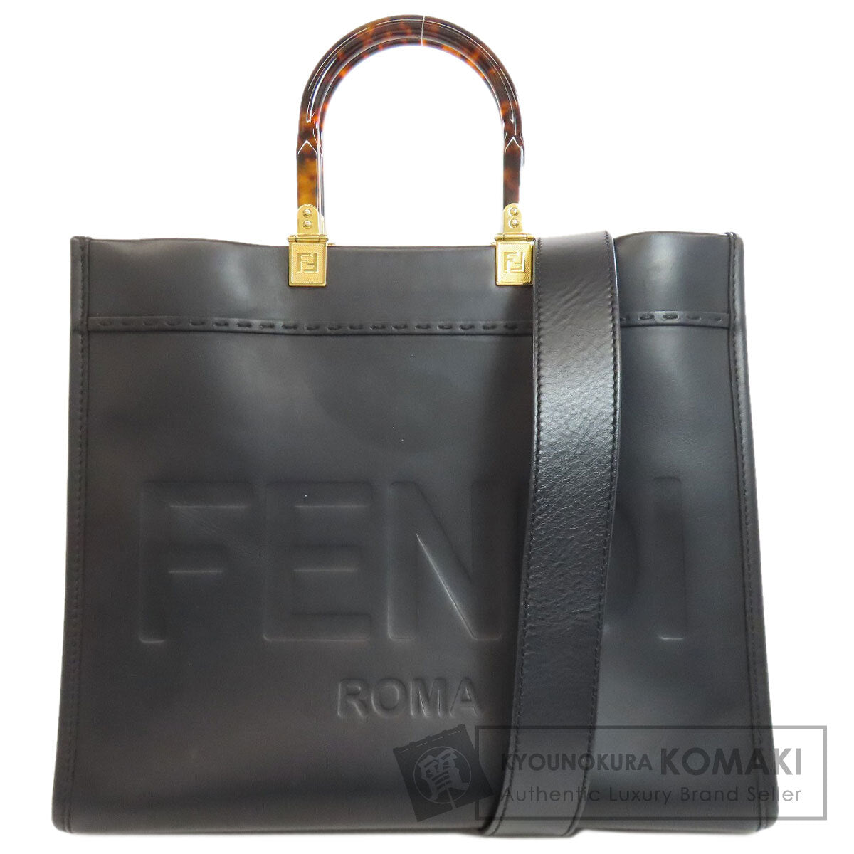 FENDI Sunshine Medium 2WAY Handbag Calf Ladies [Used]