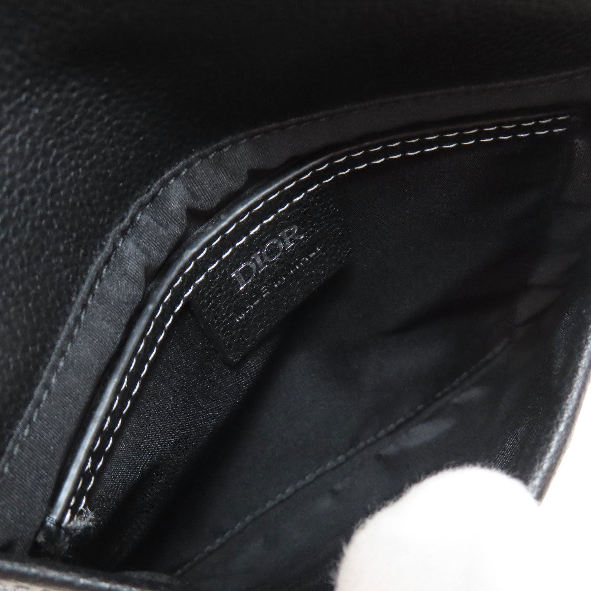 CHRISTIAN DIOR Bee Saddle Shoulder Bag Calf Ladies [Used]