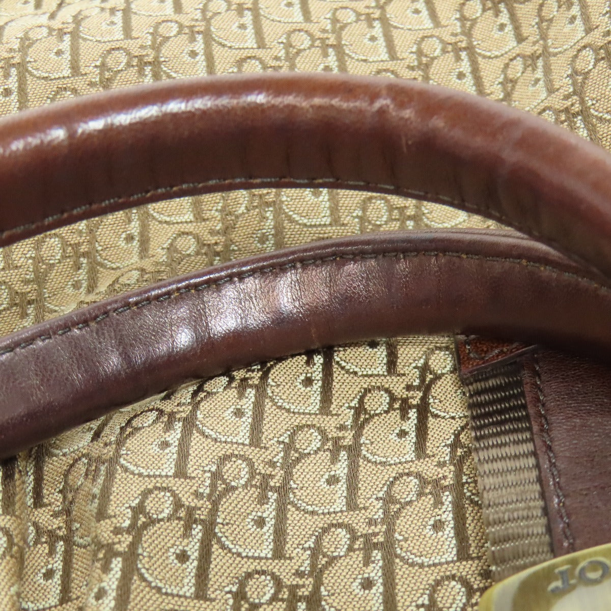 CHRISTIAN DIOR Trotter pattern Handbag Canvas Ladies [Used]