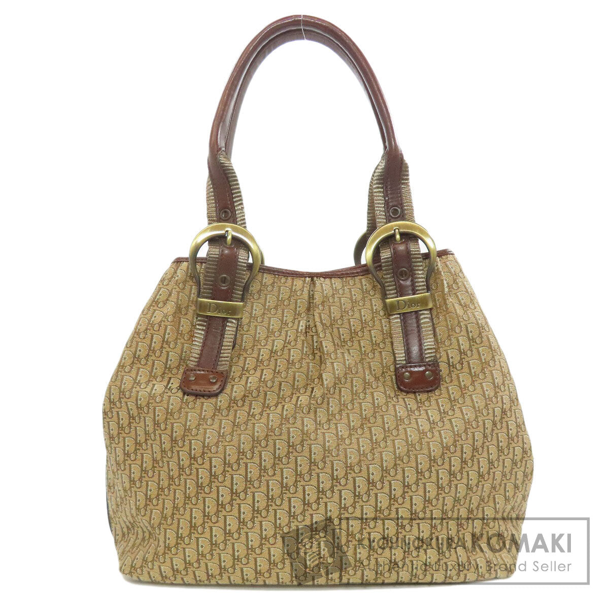 CHRISTIAN DIOR Trotter pattern Handbag Canvas Ladies [Used]