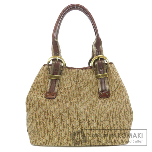 CHRISTIAN DIOR Trotter pattern Handbag Canvas Ladies [Used]