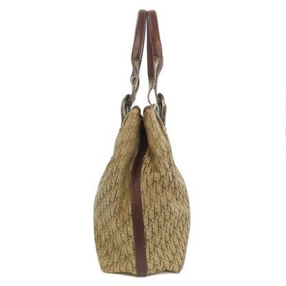 CHRISTIAN DIOR Trotter pattern Handbag Canvas Ladies [Used]