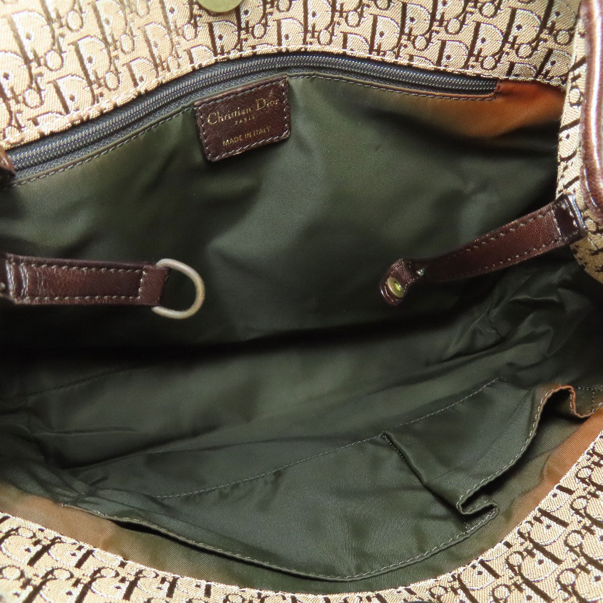 CHRISTIAN DIOR Trotter pattern Handbag Canvas Ladies [Used]