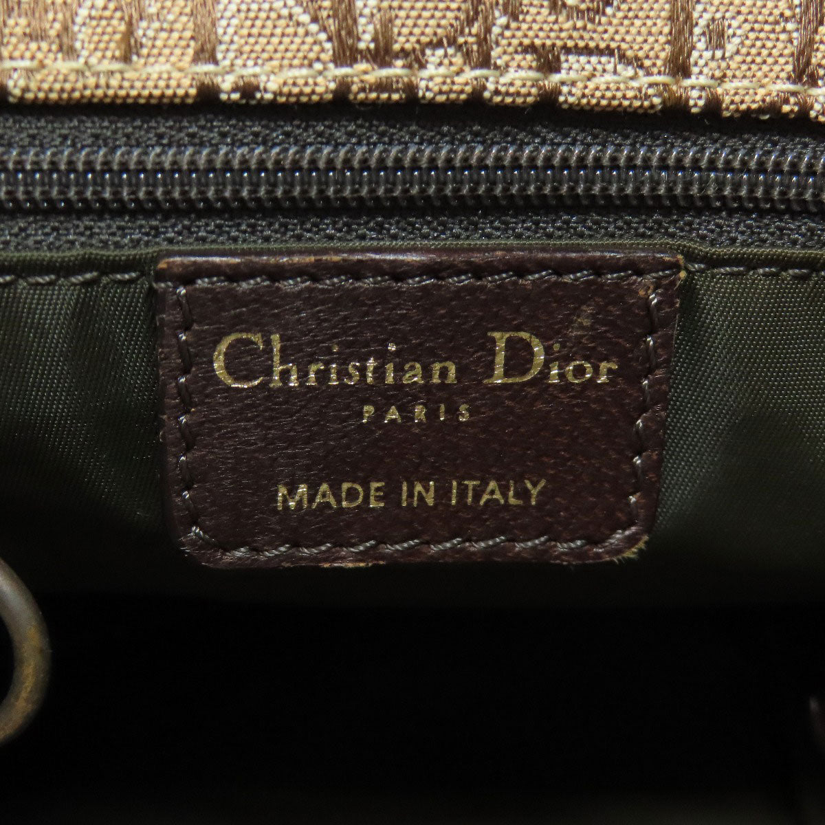 CHRISTIAN DIOR Trotter pattern Handbag Canvas Ladies [Used]