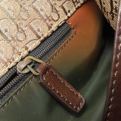 CHRISTIAN DIOR Trotter pattern Handbag Canvas Ladies [Used]