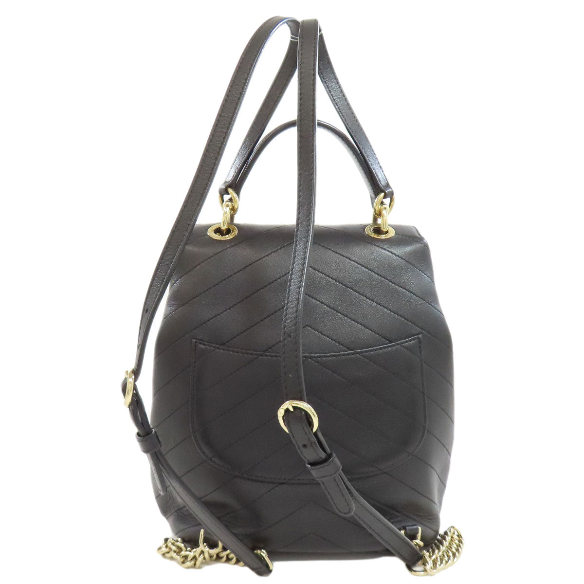 CHANEL V Stitch COCO Mark GoldHardware Backpack Â· Daypack Calf Ladies [Used]