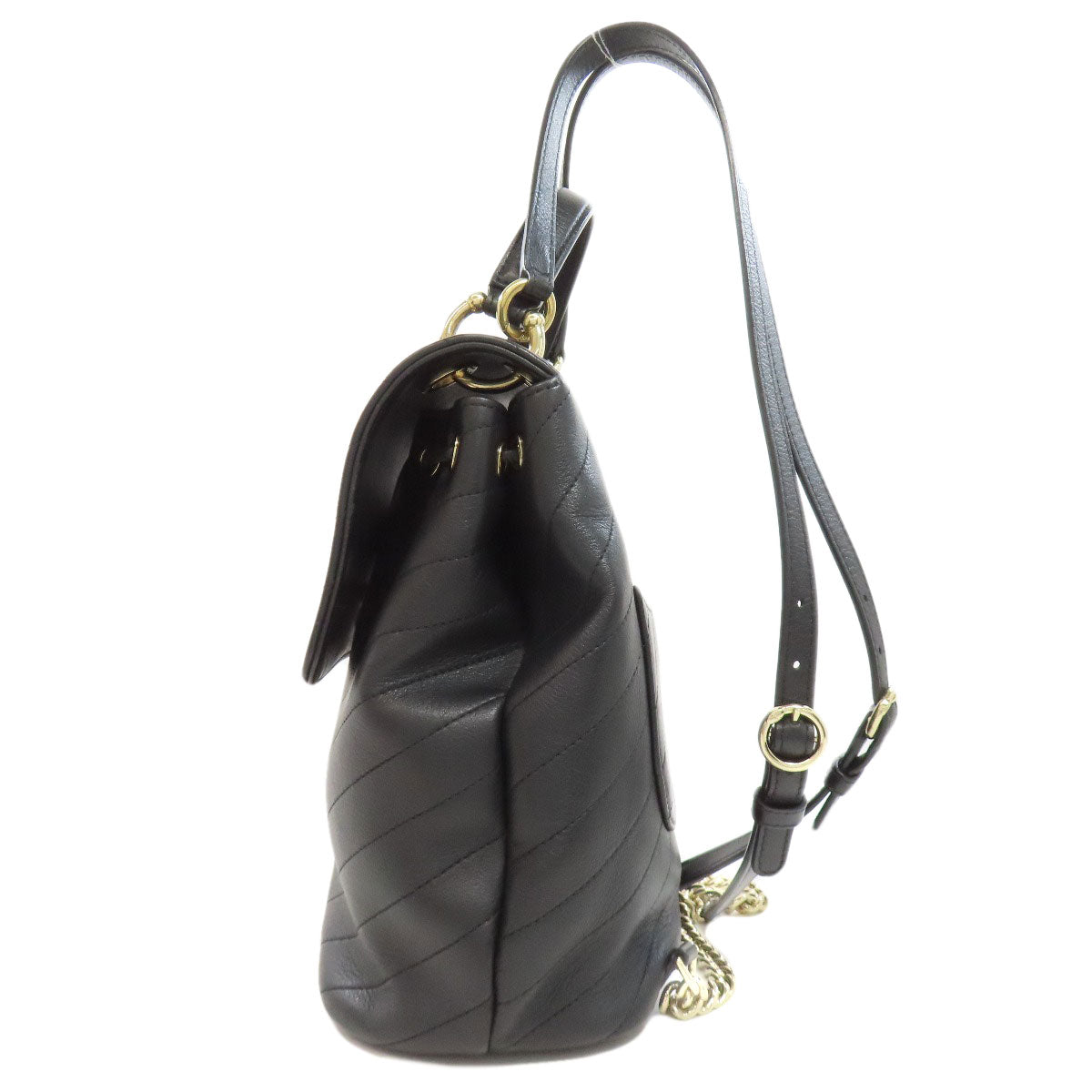 CHANEL V Stitch COCO Mark GoldHardware Backpack Â· Daypack Calf Ladies [Used]