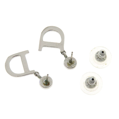 CHRISTIAN DIOR D logo earring Metal Ladies [Used]