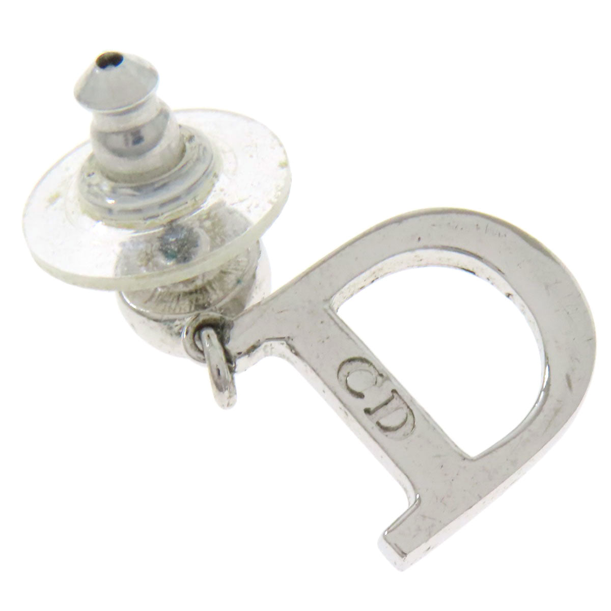 CHRISTIAN DIOR D logo earring Metal Ladies [Used]