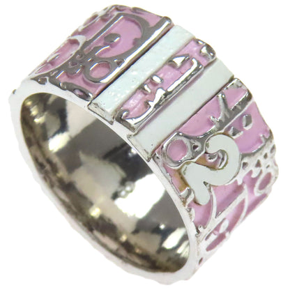 CHRISTIAN DIOR Trotter pattern Ring Metal Ladies [Used]