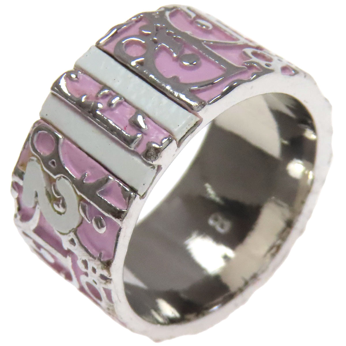 CHRISTIAN DIOR Trotter pattern Ring Metal Ladies [Used]