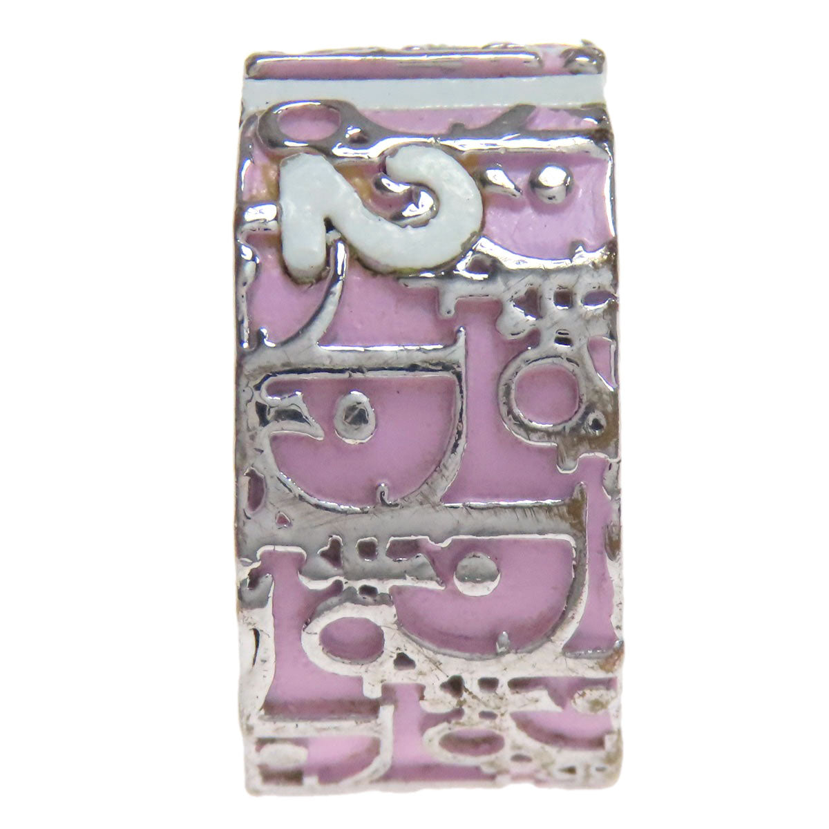 CHRISTIAN DIOR Trotter pattern Ring Metal Ladies [Used]