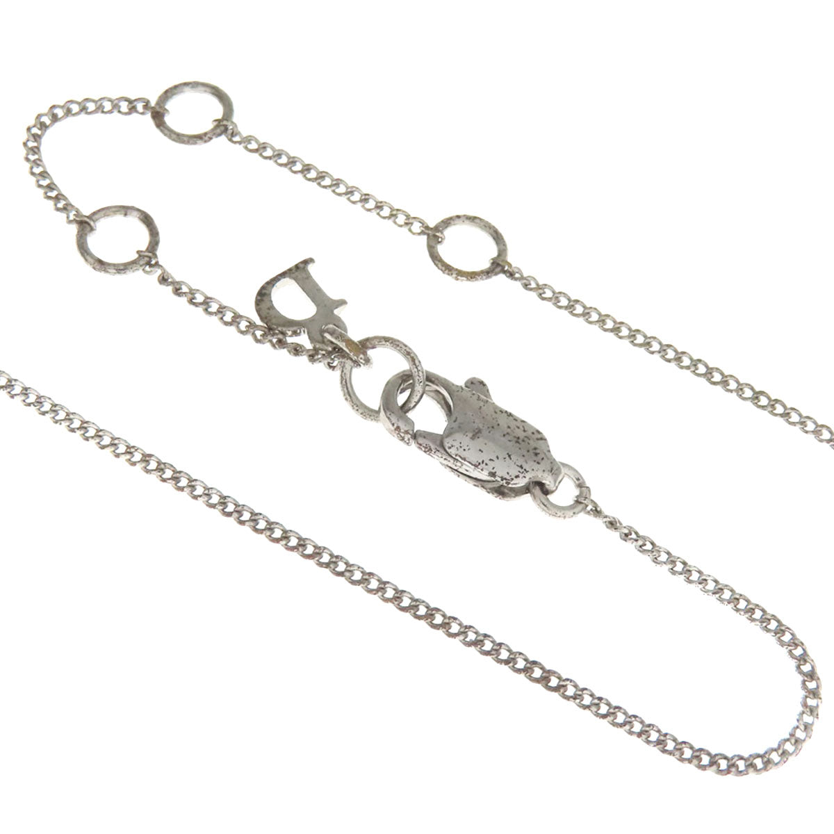 CHRISTIAN DIOR with logo Necklace Metal Ladies [Used]