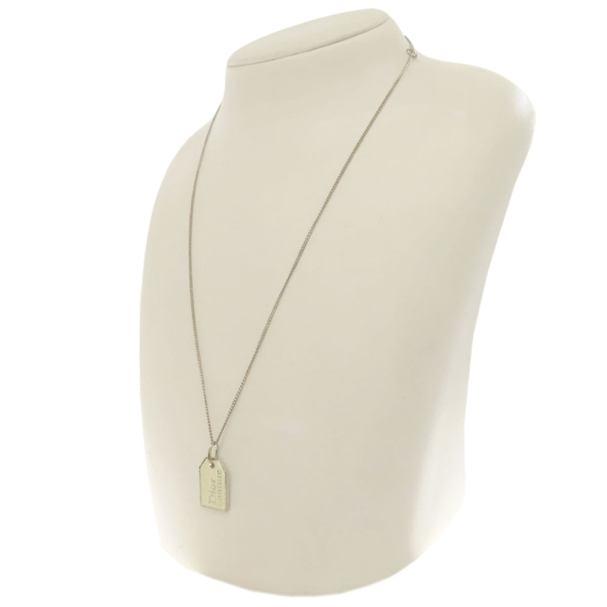 CHRISTIAN DIOR with logo Necklace Metal Ladies [Used]