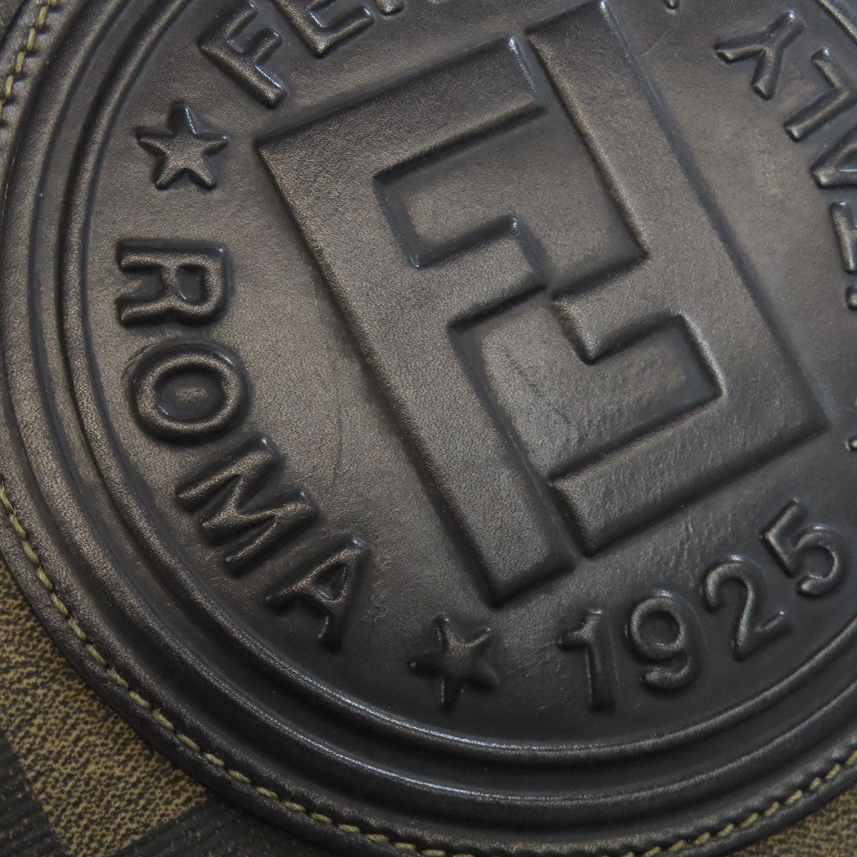 FENDI Checkered pattern 2WAY Handbag PVC Ladies [Used]