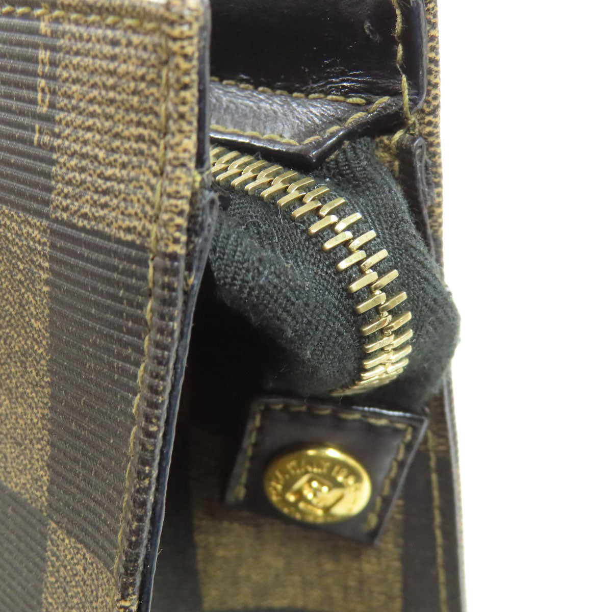 FENDI Checkered pattern 2WAY Handbag PVC Ladies [Used]