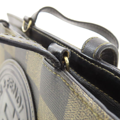FENDI Checkered pattern 2WAY Handbag PVC Ladies [Used]